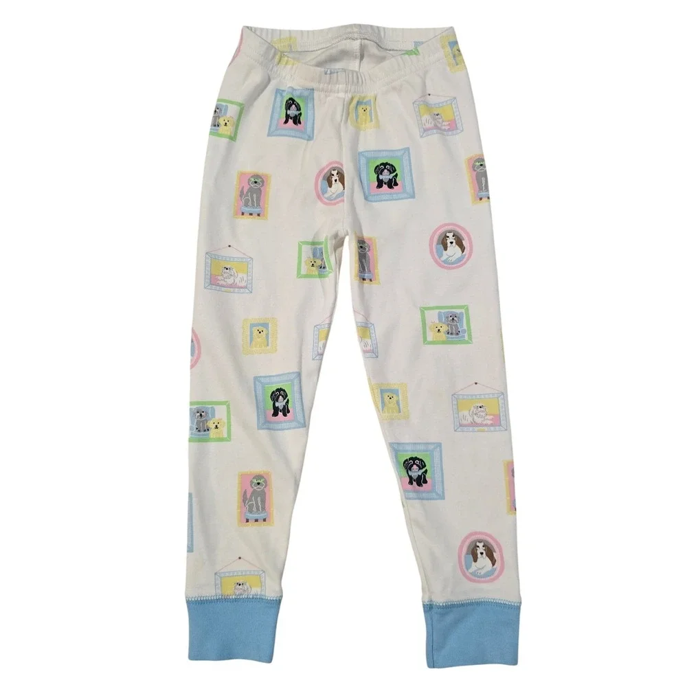 The Beaufort Bonnet Company Kids 3T Dog Portrait Pima‎ Cotton Henley Pajama Set
